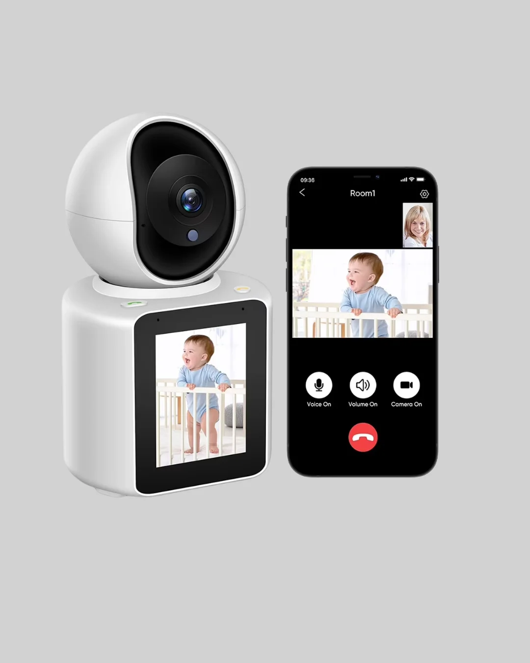 2K Gece Görüşlü Kapalı Alan Kamera Çift Yönlü Konuşma ve Akıllı A