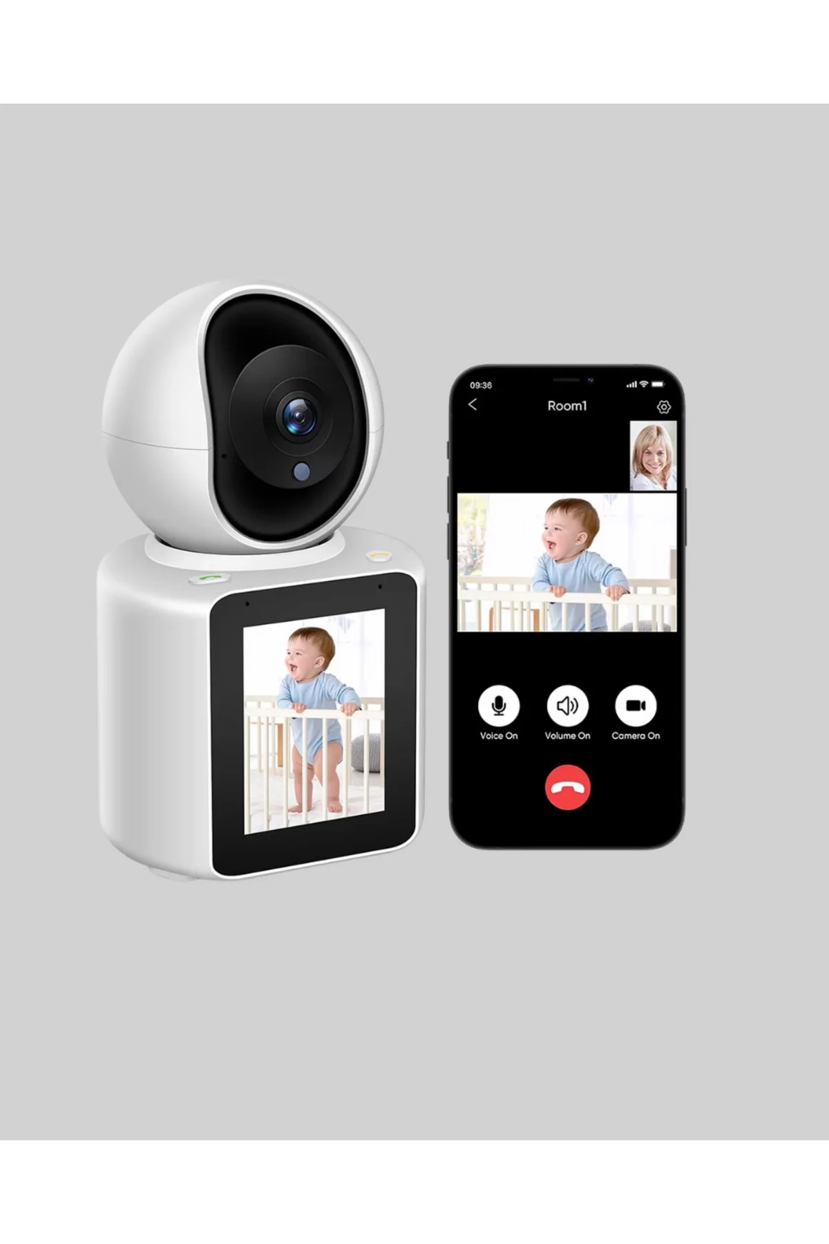 2K Gece Görüşlü Kapalı Alan Kamera Çift Yönlü Konuşma ve Akıllı A