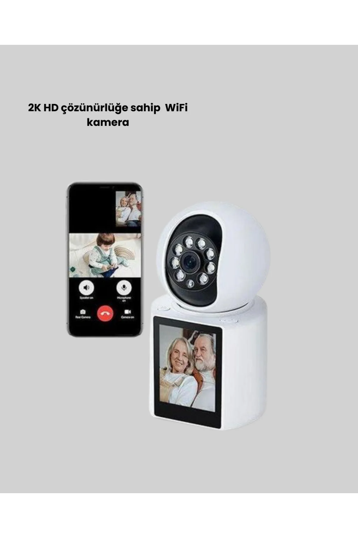 2K Gece Görüşlü Kapalı Alan Kamera Çift Yönlü Konuşma ve Akıllı A