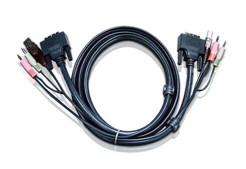 Aten 2L-7D02u 1 8M Usb Dvi-D Single Link Kvm Cable