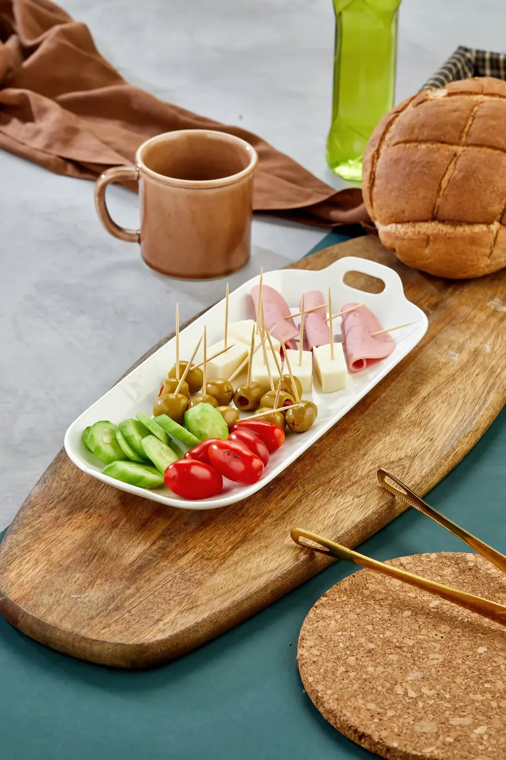 2’li 31 cm Porselen Kahvaltı Sunum Tabak Seti – Tavuk Dünyası Sun