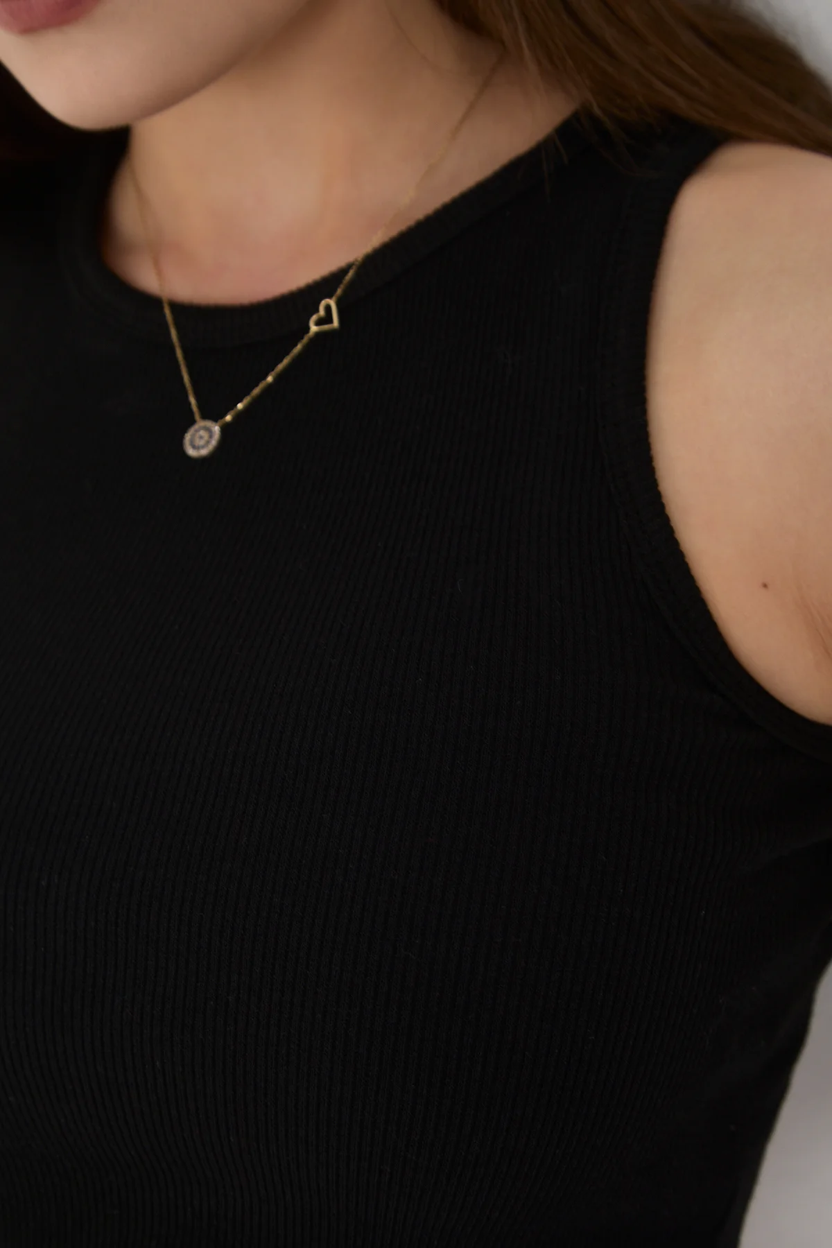 2'li Adet Kadın Halter Yaka Fitilli Askılı Sıfır Kol Crop Bluz