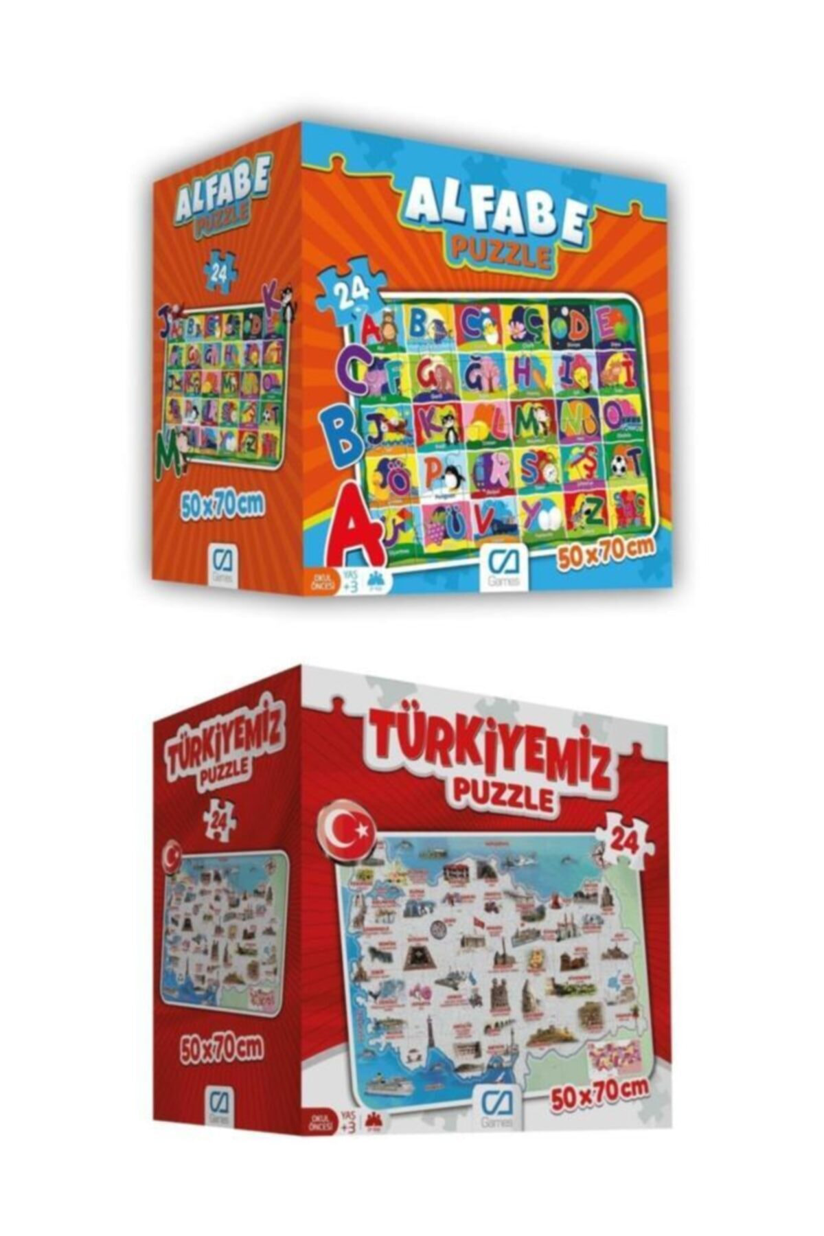 Ca Games 2'Li Alfabe Ve Türkiyemiz Yer Puzzle Seti Ca.3429011