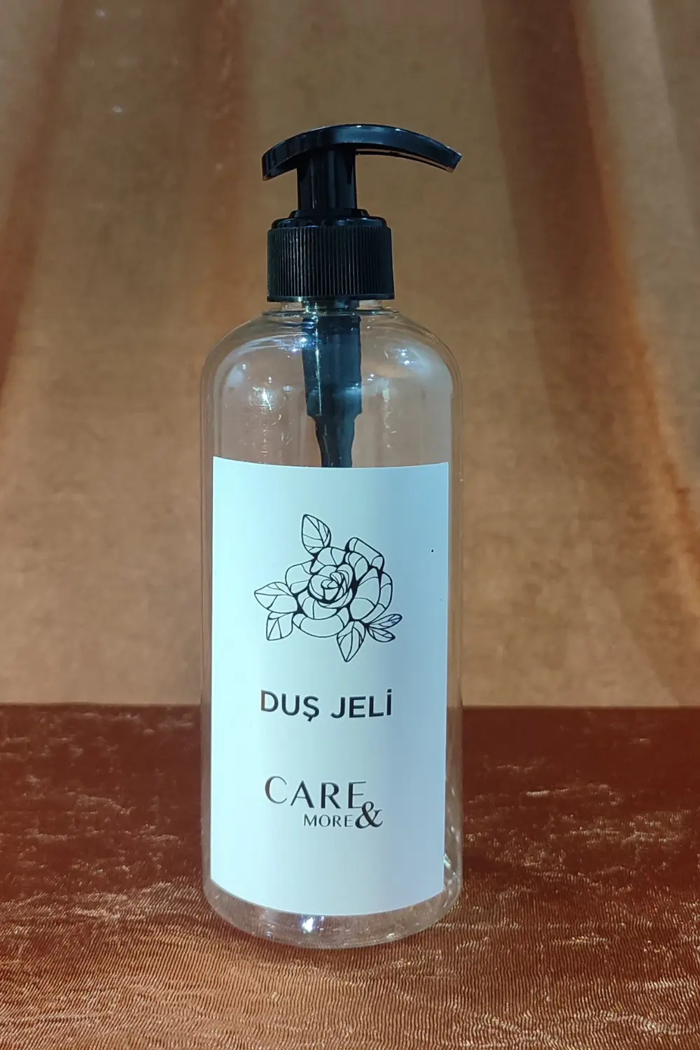 2'li Amber Banyo Seti Şampuan Duş Jeli Etiketli Plastik Şişe 500