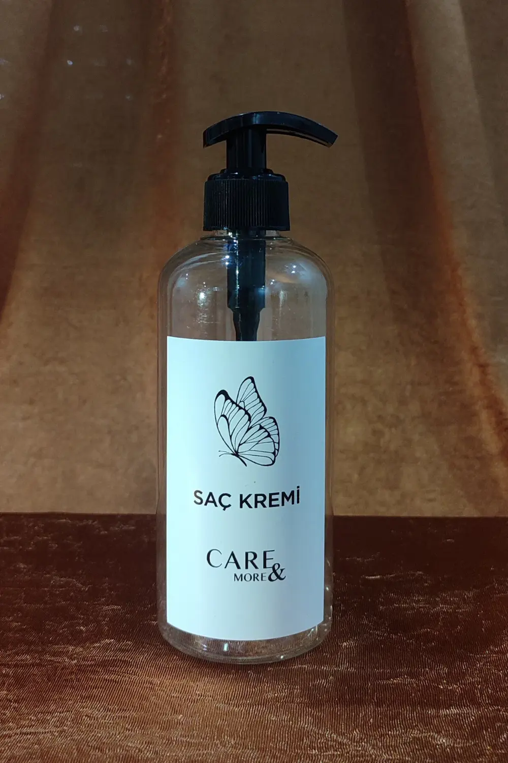 2'li Amber Banyo Seti Şampuan Saç Kremi Etiketli Plastik Şişe 500