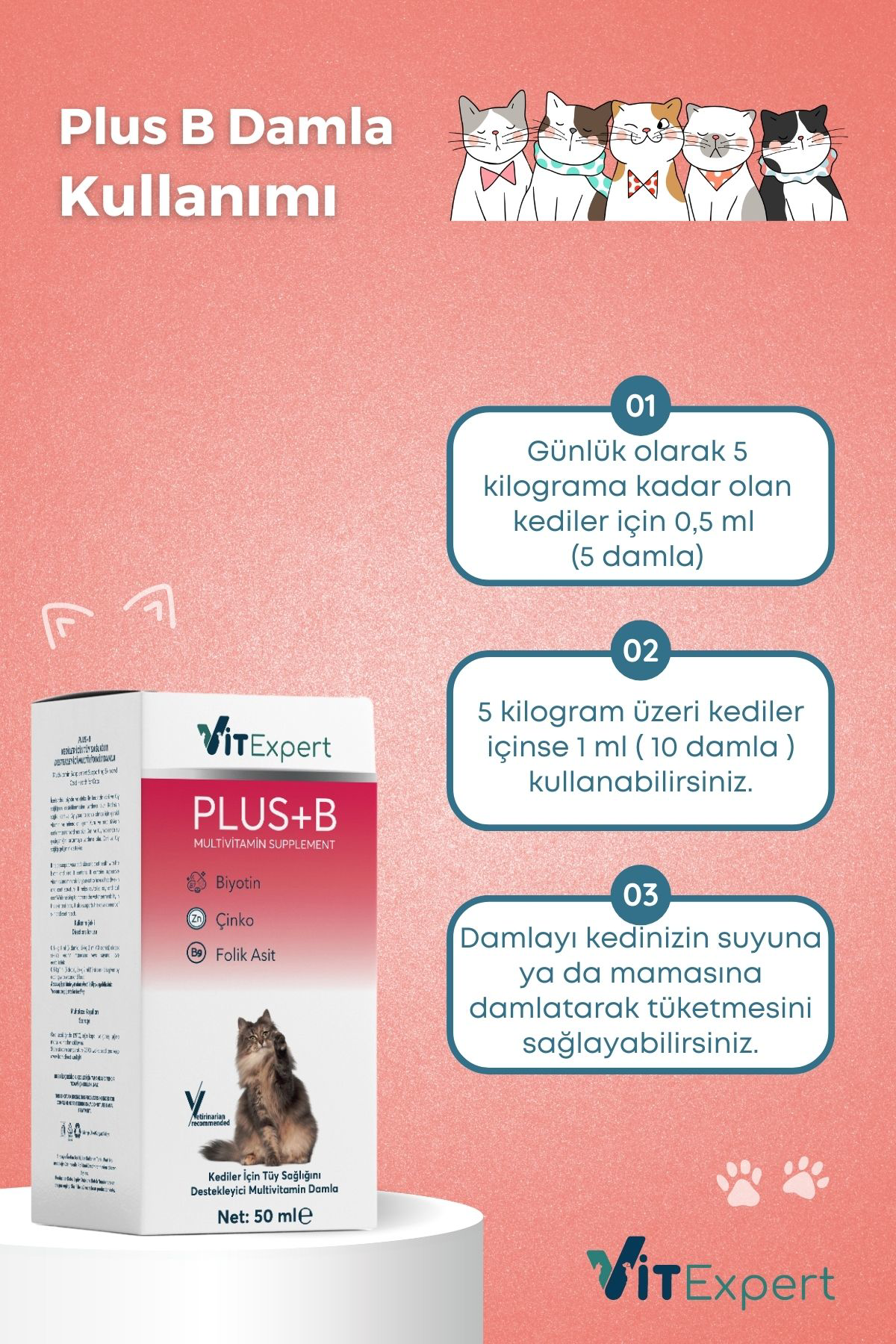 Vitexpert 2'Li Avantaj Paketi - Tüy Dökülme Önleyici Damla 50 Ml Ve Tüy Sağ