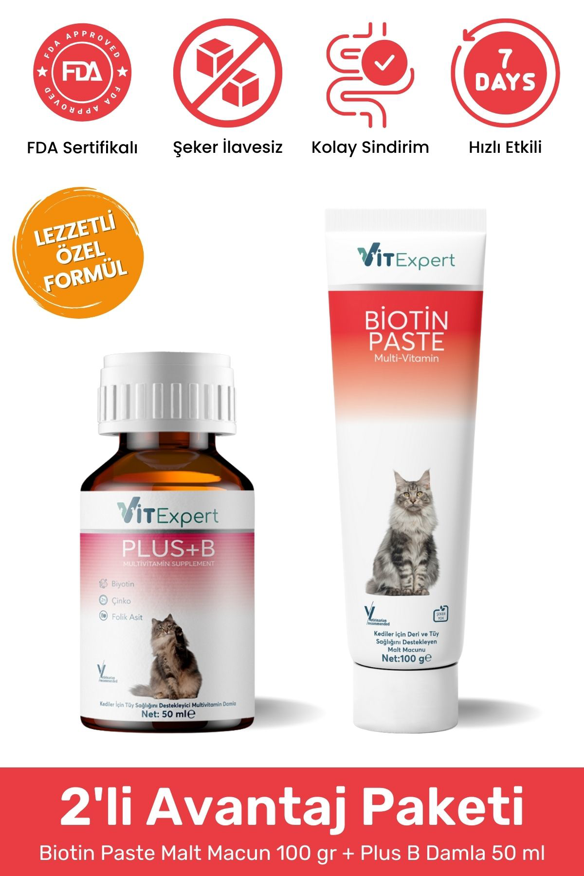 Vitexpert 2'Li Avantaj Paketi - Tüy Dökülme Önleyici Damla 50 Ml Ve Tüy Sağ