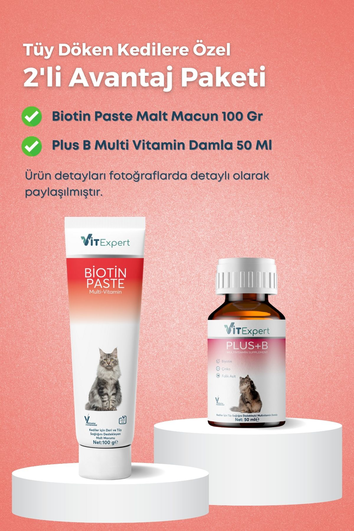 Vitexpert 2'Li Avantaj Paketi - Tüy Dökülme Önleyici Damla 50 Ml Ve Tüy Sağ