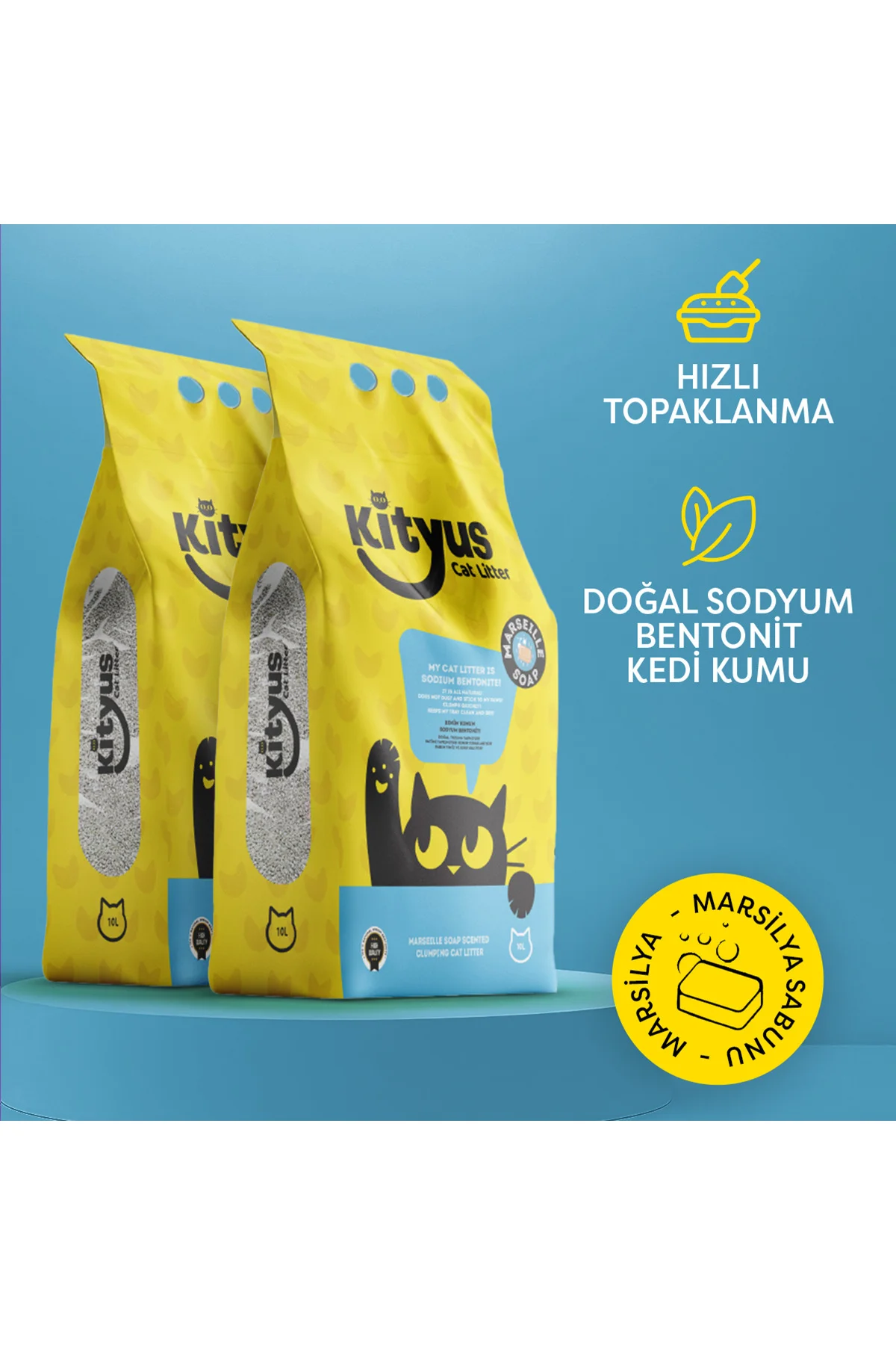 2li Avantaj Paketi Ekstra Hijyenik İnce Taneli Topaklanan Tozsuz Marsilya Sabunlu Kedi Kumu 2x10lt Fiyatı, Yorumları ve Özellikleri