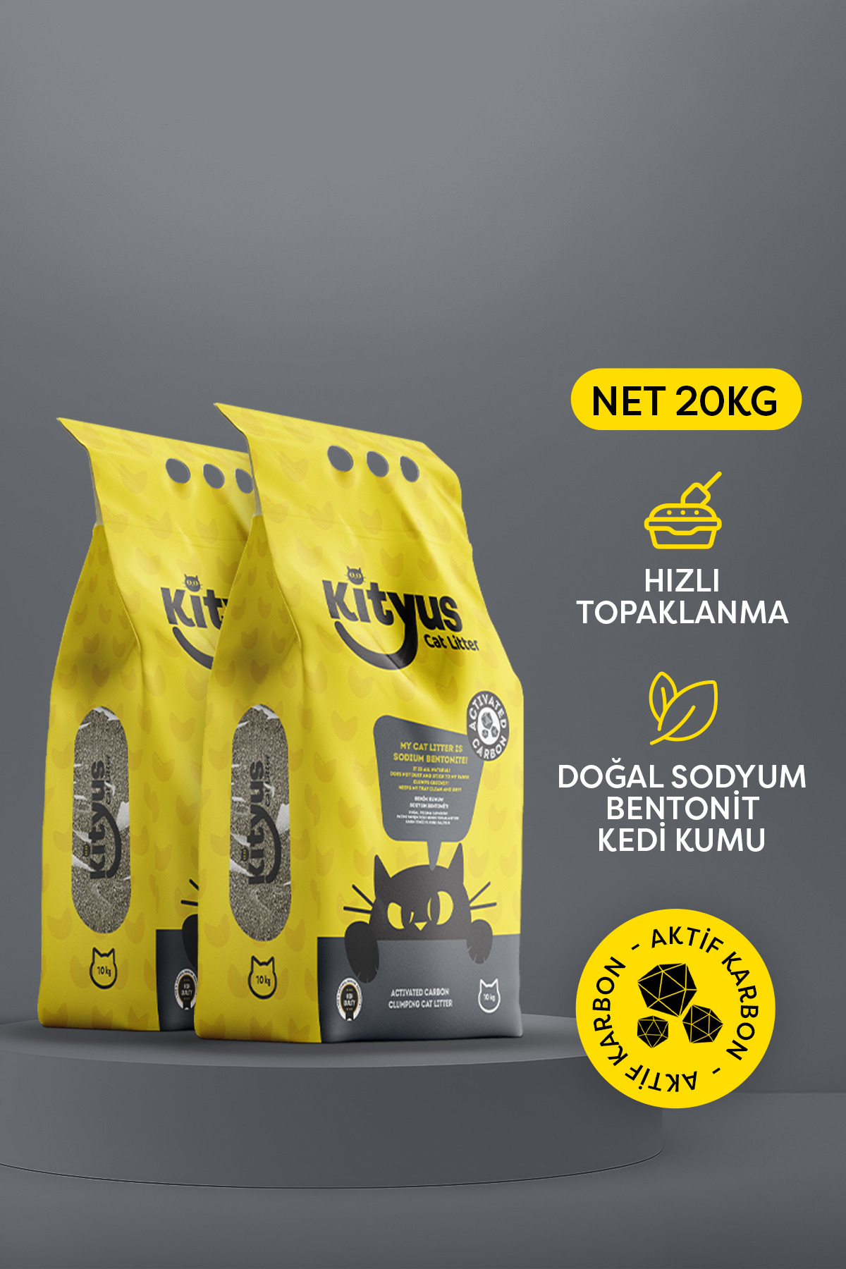 Kityus 2'Li Avantaj Paketi Ekstra Topaklanan, İnce Taneli, Tozsuz, Aktif