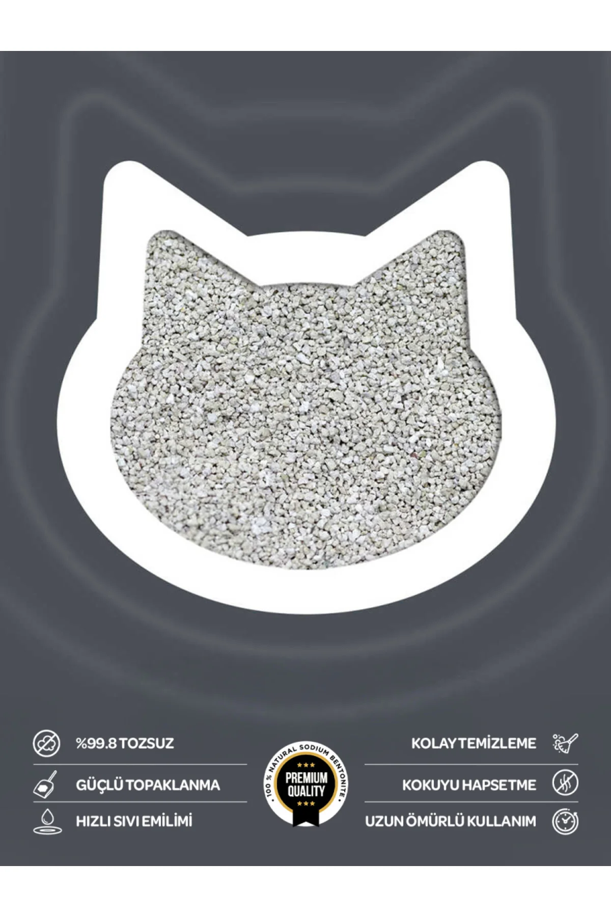 2’li Avantaj Paketi Koku Hapseden, Topaklanan,Tozsuz Aktif Karbonlu Bentonit Kedi Kumu 2x5kg