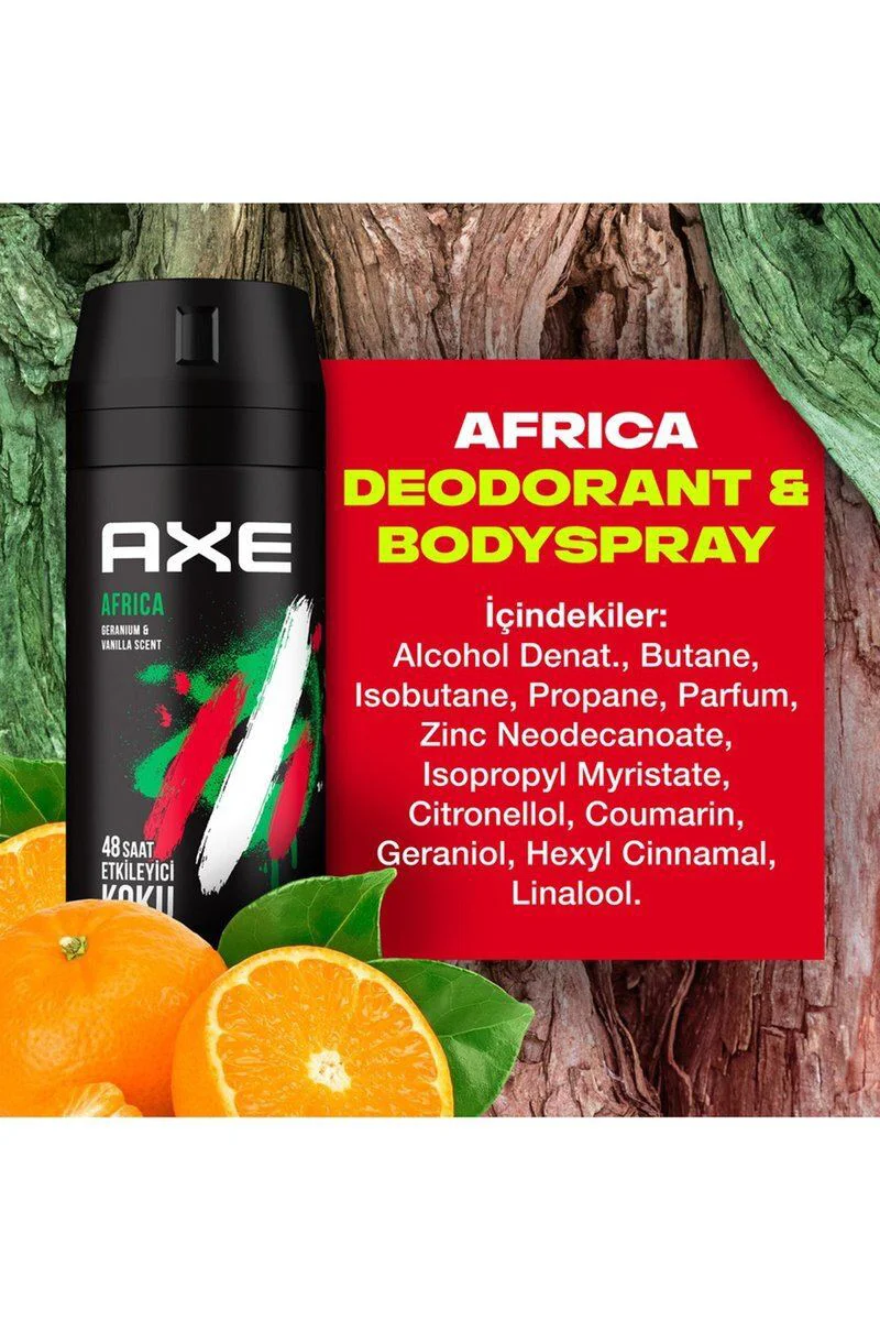 2'li Axe Africa Erkek Deodorant Sprey 150 ml - 48 Saat Koku Koruma Fiyatı, Yorumları ve Özellikleri