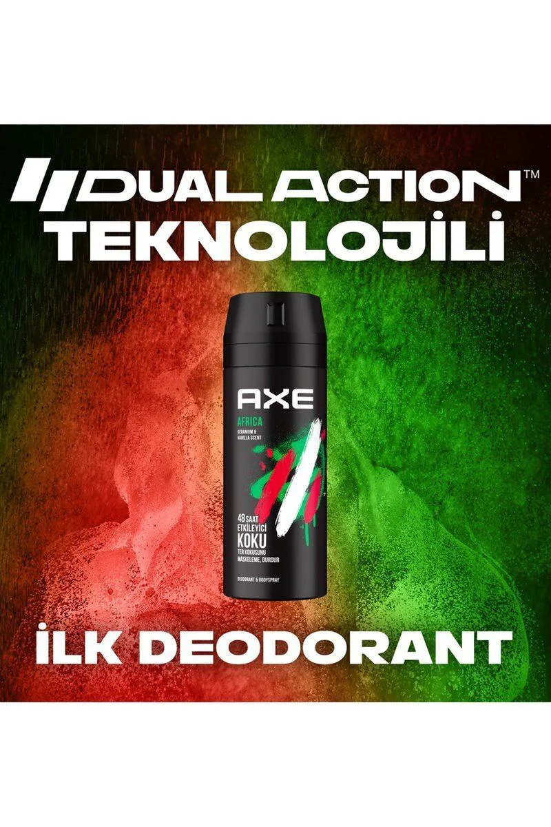 2'li Axe Africa Erkek Deodorant Sprey 150 ml - 48 Saat Koku Koruma Fiyatı, Yorumları ve Özellikleri
