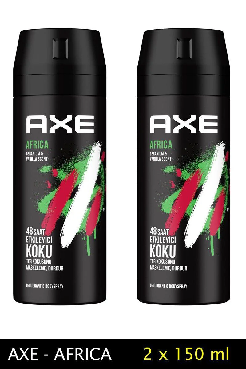 2'li Axe Africa Erkek Deodorant Sprey 150 ml - 48 Saat Koku Koruma Fiyatı, Yorumları ve Özellikleri