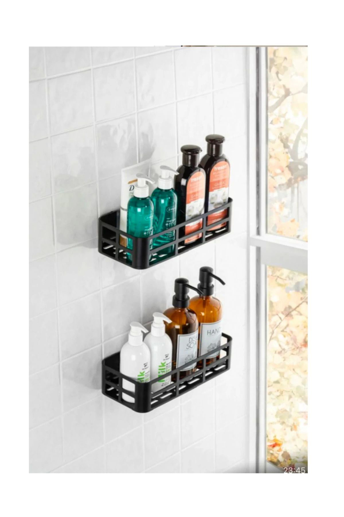 Yusuftex 2’Li Banyo Organizer Düzenleyici Yapışkanlı Raf