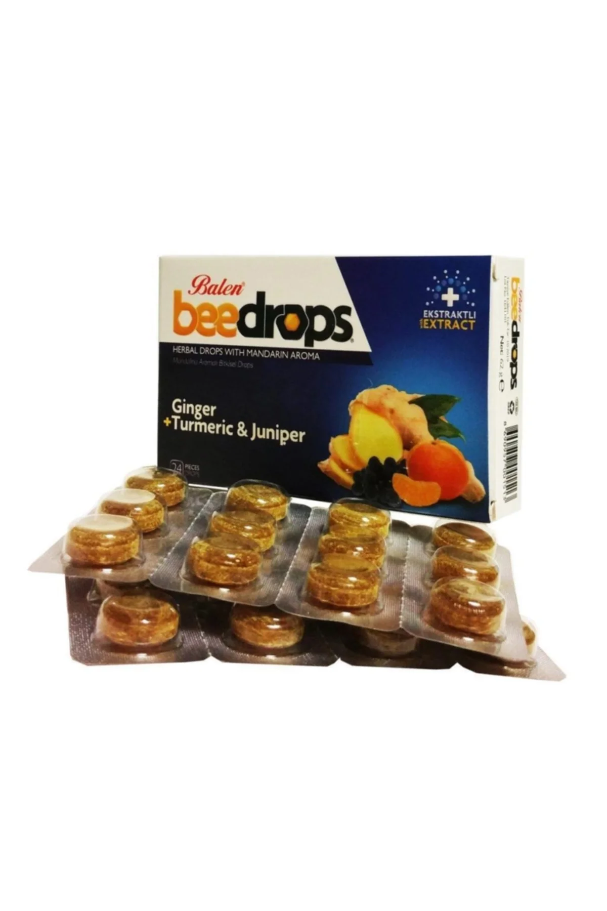 2'li Beedrops Zencefil Zerdeçal Ardıç Mandalina Aromalı Drops 24 Adet Boğaz Pastili Fiyatı, Yorumları ve Özellikleri