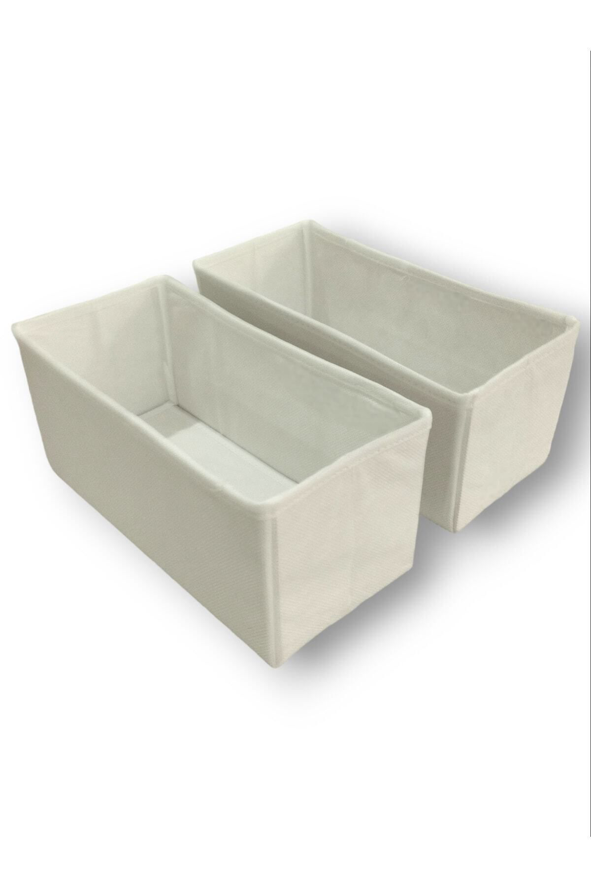 2'li Beyaz Çekmece Içi Düzenleyici Organizer Set - Çok Amaçlı Dol