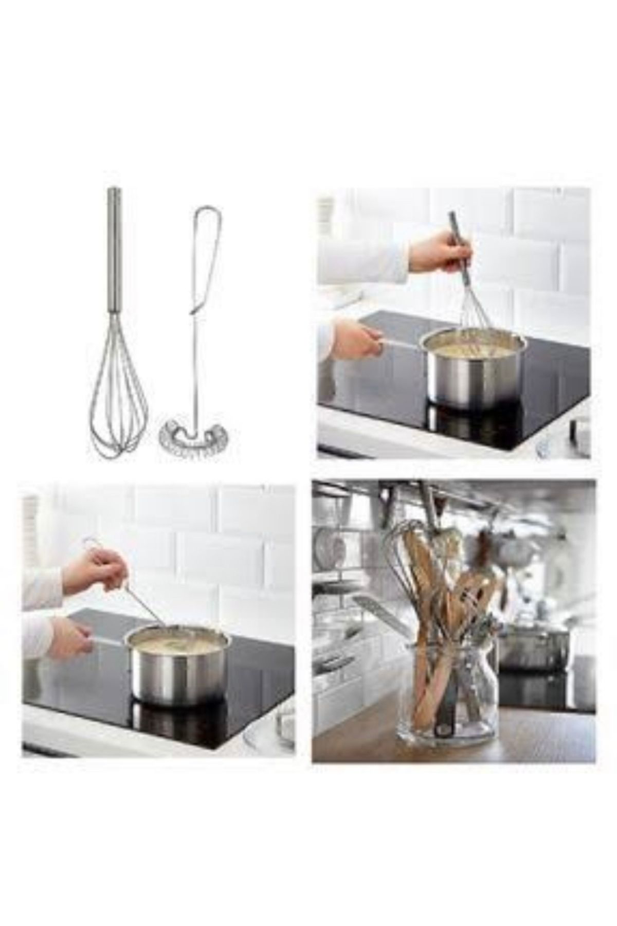 İkea 2'Li Çırpıcı+Çelik Rende+Çelik Sarımsak Ezici