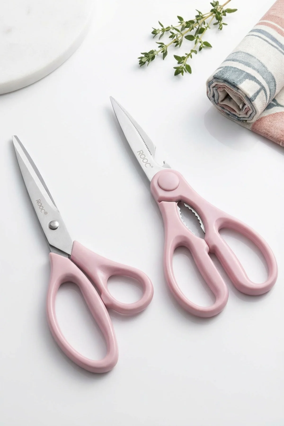 2'li Çok Amaçlı Makas Seti – Büyük Boy Pembe, 23 Cm