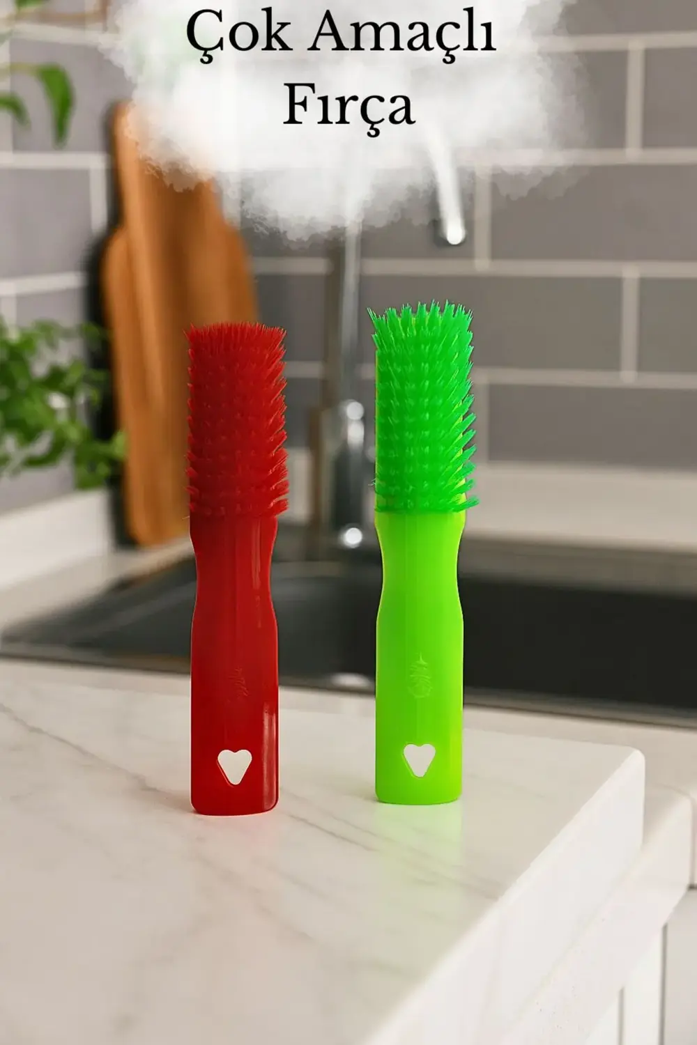 2'Lİ Çok Amaçlı Pratik Temizlik Fırçası 2’li Set – Sert Kıllı