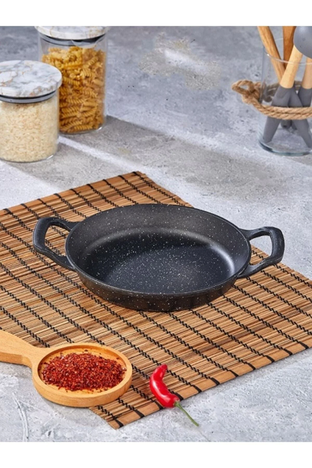 2li Cooker 18 + 20 Cm Granit Sahan Döküm Tava Seti