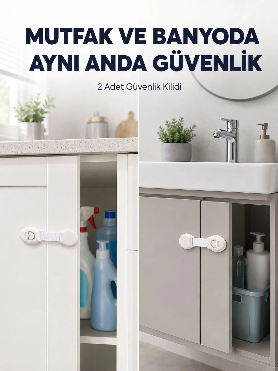 2'li Dolap ve Çekmece Güvenlik Kilidi Seti Fiyatı, Yorumları ve Özellikleri