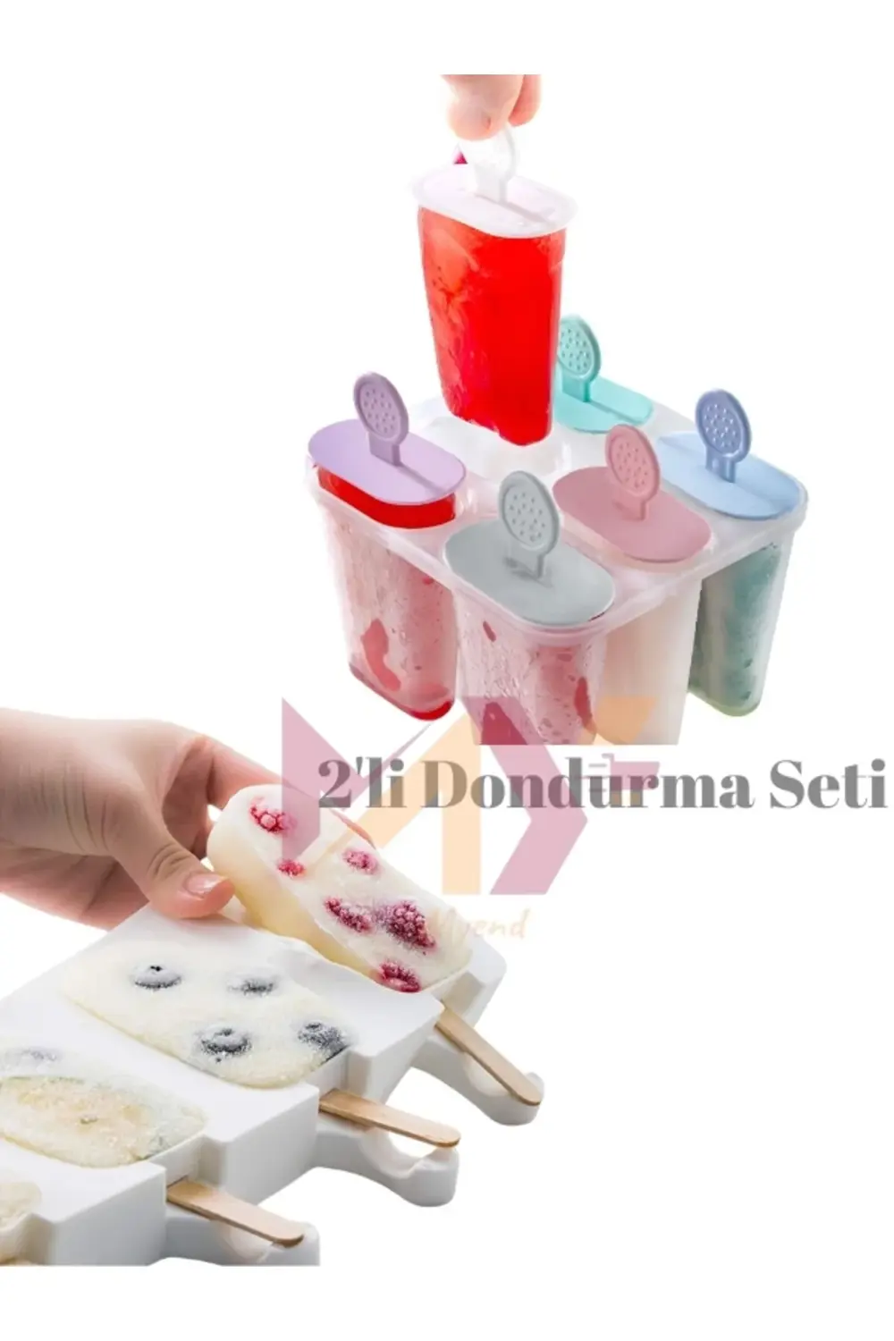 2'li Dondurma Seti, 1 Adet Magnum 1 Adet Meybuz Dondurma Kalıbı S