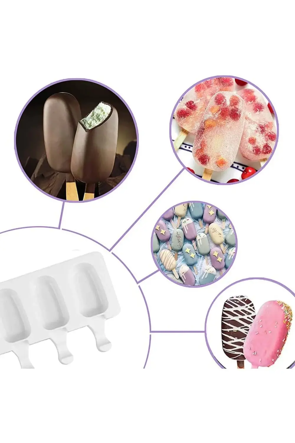 2'li Dondurma Seti, 1 Adet Magnum 1 Adet Meybuz Dondurma Kalıbı S