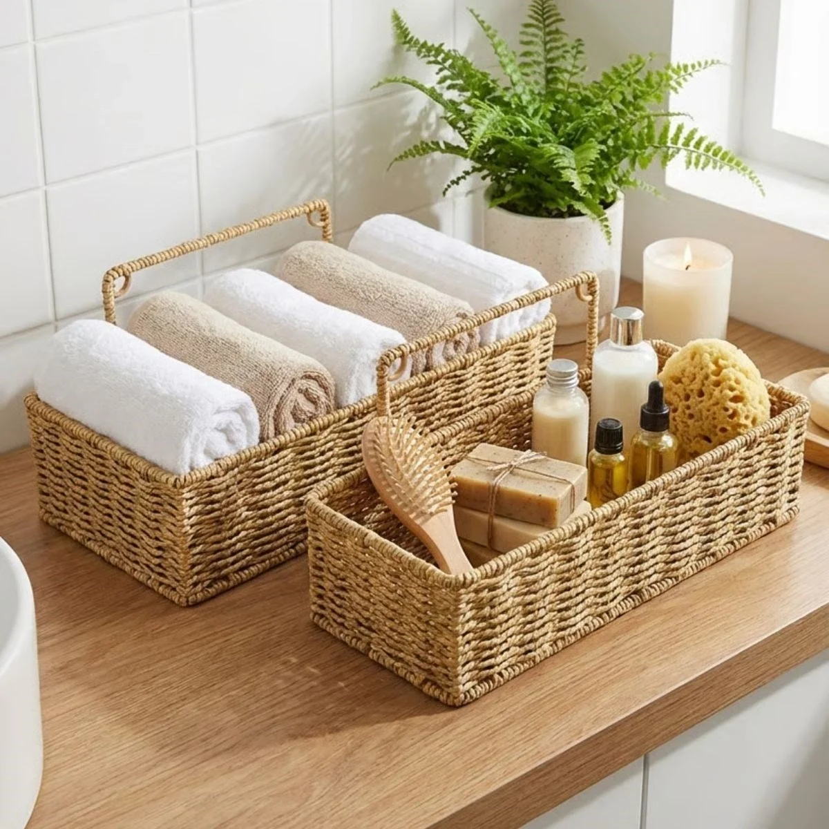 2’li Duvar Askılı Plastik Rattan Organizer – Dikdörtgen Hasır Görünümlü Mutfak Raf Sepeti, Banyo Ve Ev İçi Düzenleme Ünitesi Bx40 Fiyatı, Yorumları ve Özellikleri