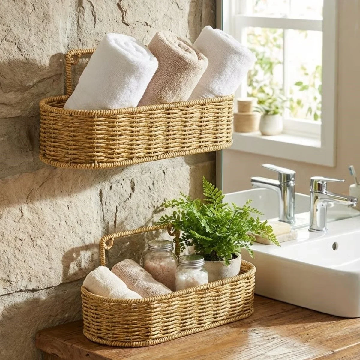 2’li Duvar Askılı Plastik Rattan Organizer – Oval Hasır Görünümlü Mutfak Raf Sepeti, Banyo Ve Ev İçi Düzenleme Ünitesi Bx40 Fiyatı, Yorumları ve Özellikleri