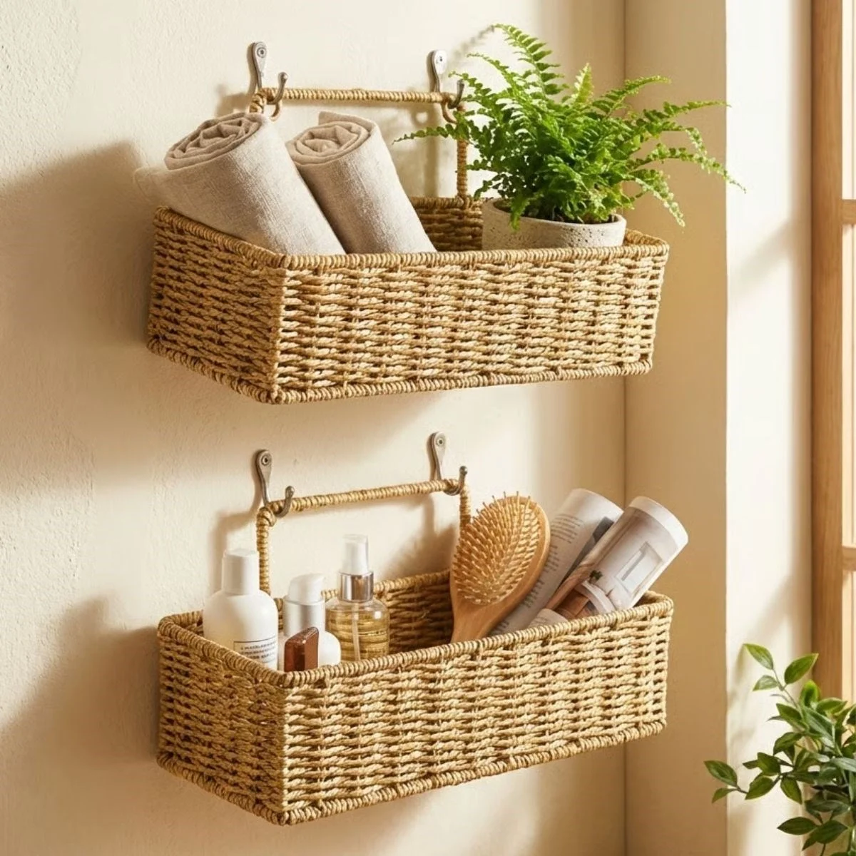 2’li Duvar Askılı Plastik Rattan Organizer – Dikdörtgen Hasır Görünümlü Mutfak Raf Sepeti, Banyo Ve Ev İçi Düzenleme Ünitesi Bx40 Fiyatı, Yorumları ve Özellikleri