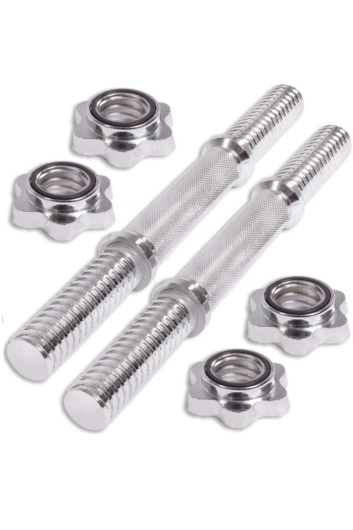 2'Li Full Krom Kısa Bar 36 Cm İçi Dolu Kısa Bar 25,4 Mm Ile 29 Mm