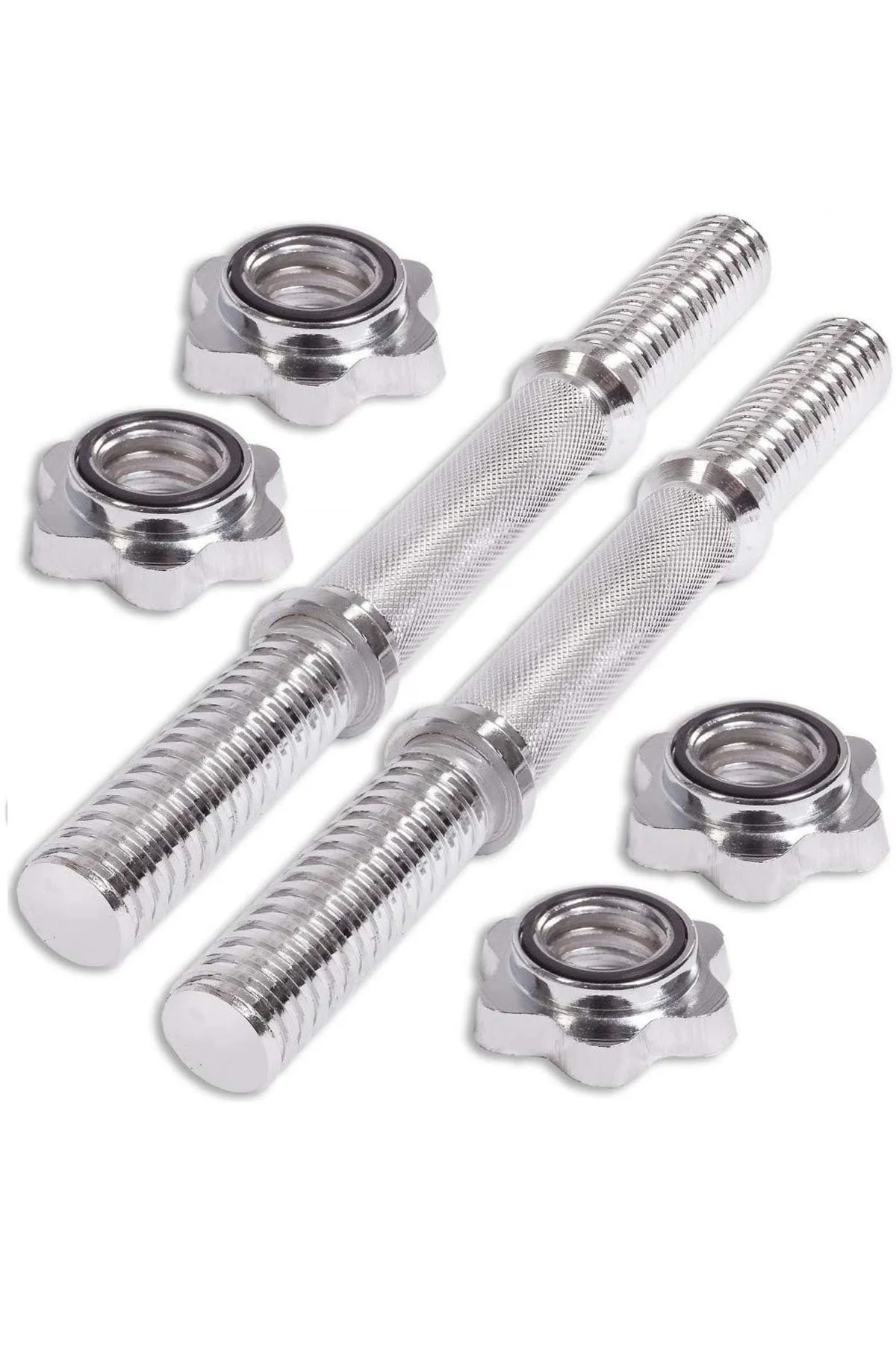 2'Li Full Krom Kısa Bar 36 Cm İçi Dolu Kısa Bar 25,4 Mm Ile 29 Mm
