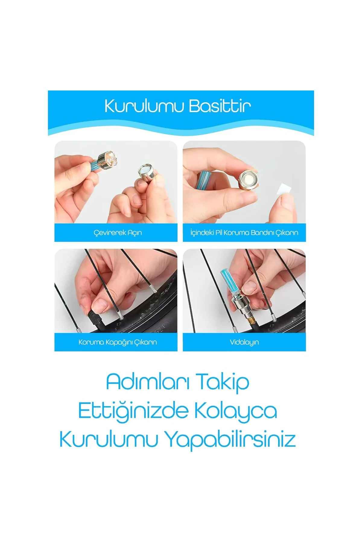 2li Hareket Sensörlü Bisiklet Teker Işığı LED Araba Motor Tekerle