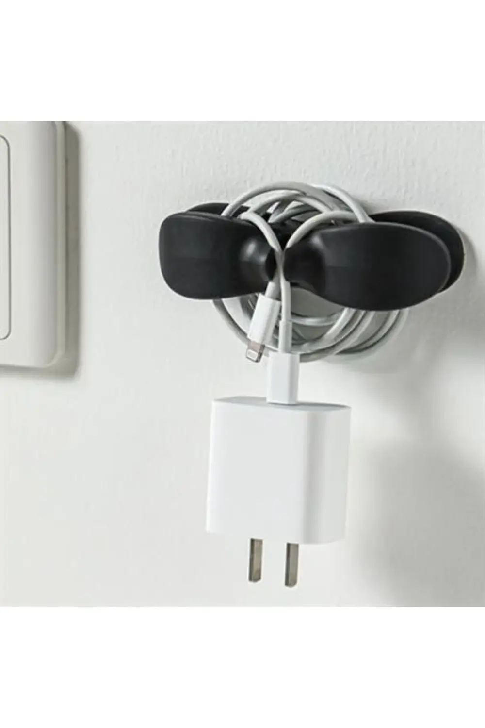 2li Kablo Tutucu Silikon Kordon Sarıcı Kablo Yönetici Klips