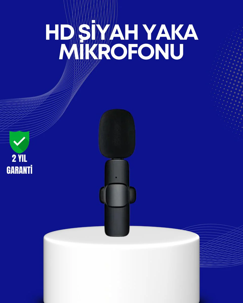 2'li Kablosuz Yaka Mikrofonu - Lightning Girişli Çift Kişilik Ses Kayıt Seti