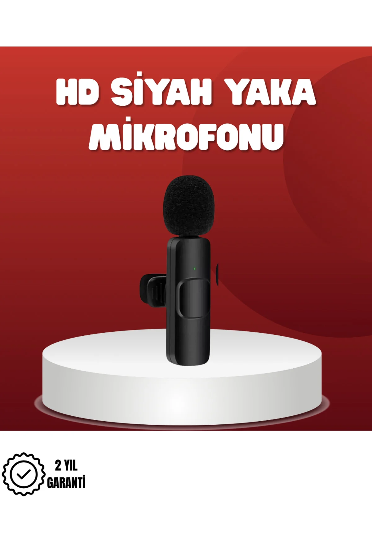 2’li Kablosuz Yaka Mikrofonu iPhone İçin Profesyonel Video Ses