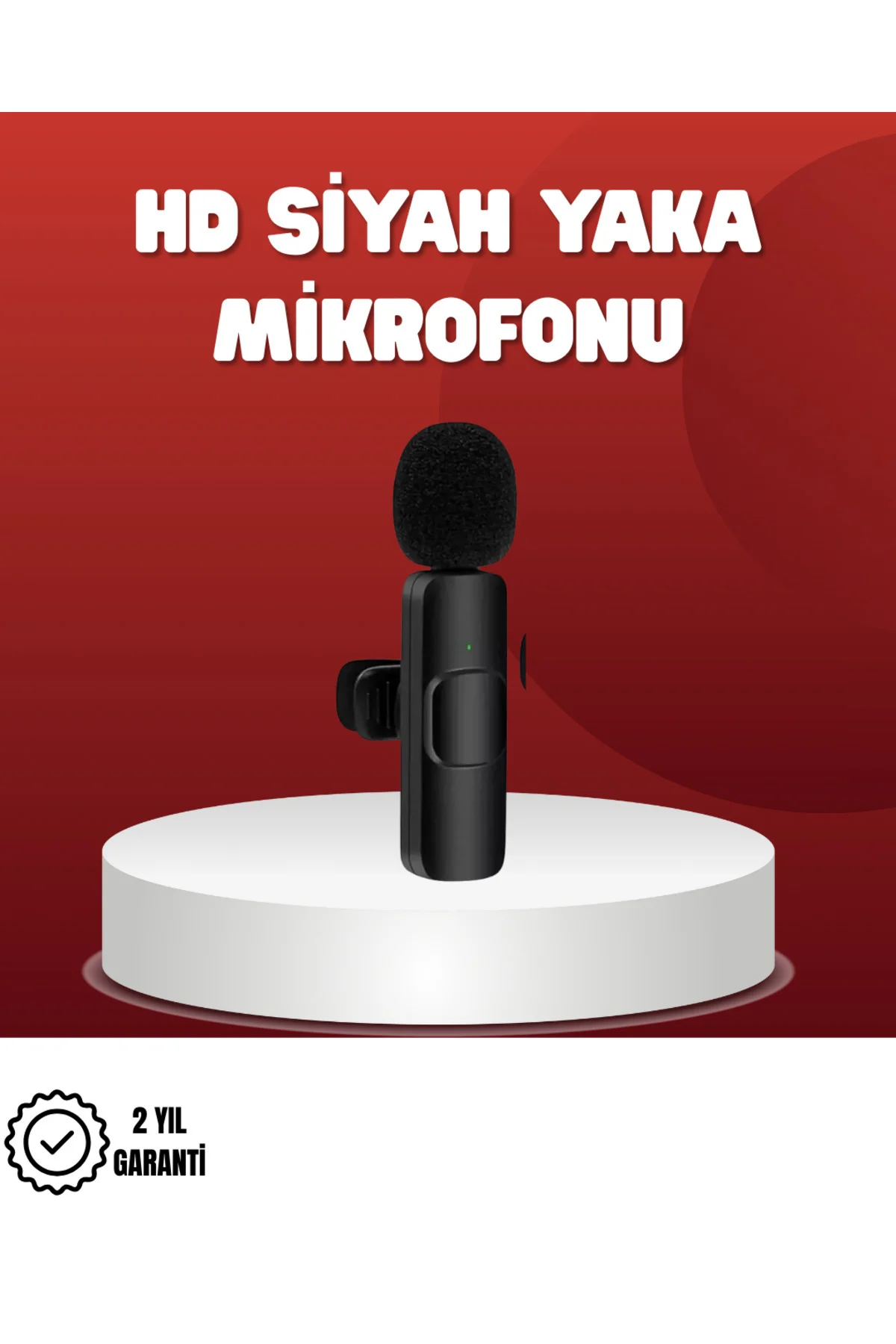 2’li Kablosuz Yaka Mikrofonu iPhone İçin Profesyonel Video Ses