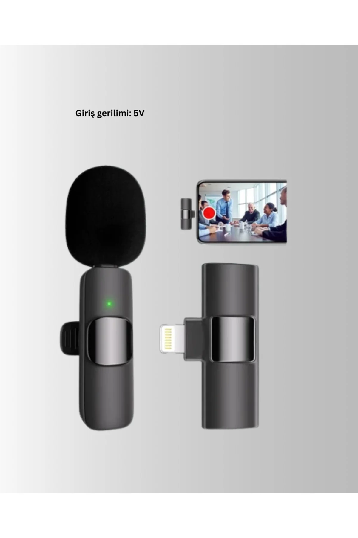 2’li Kablosuz Yaka Mikrofonu iPhone İçin Profesyonel Video Ses