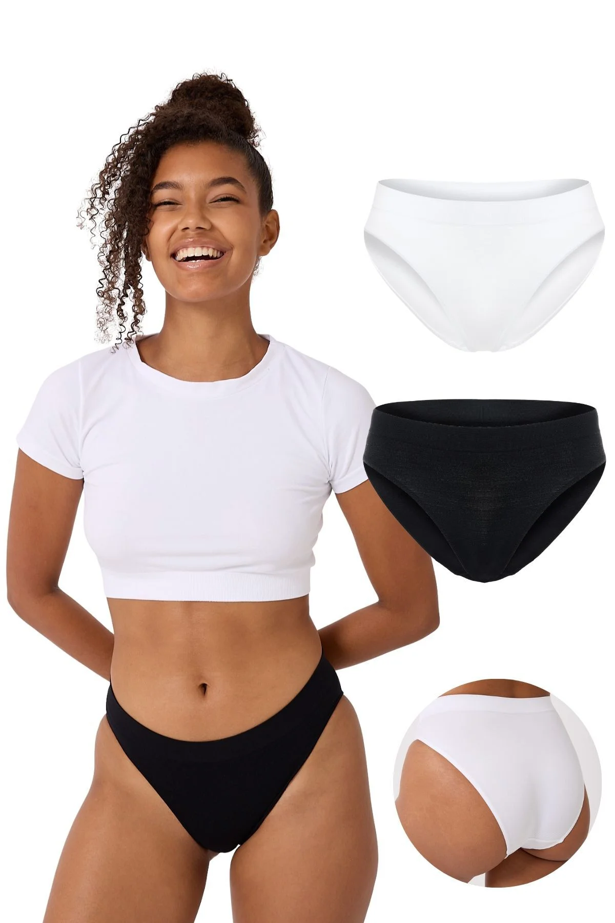 2'li Kadın Dikişsiz Basic Slip Küot