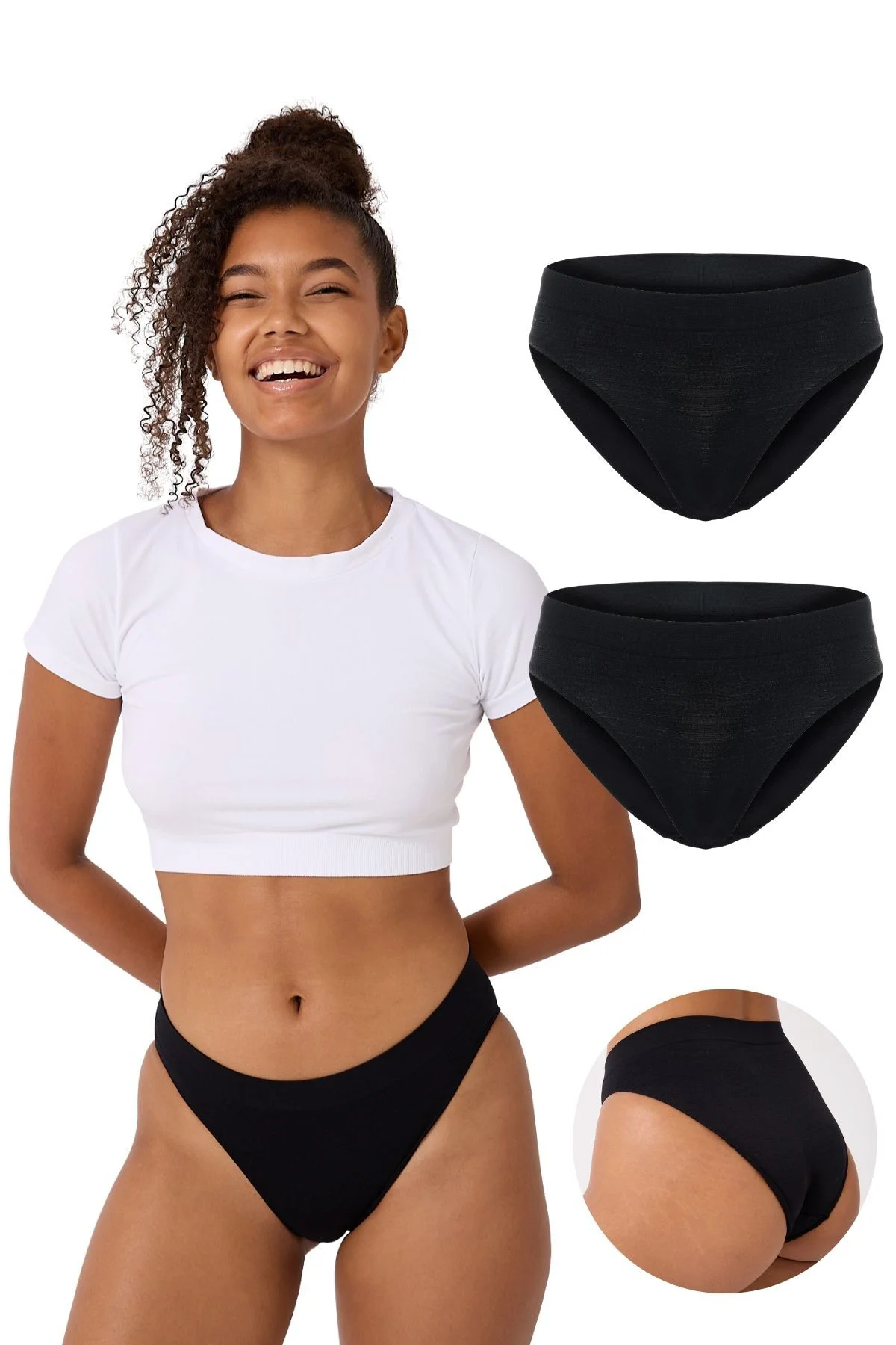 2'li Kadın Dikişsiz Basic Slip Küot