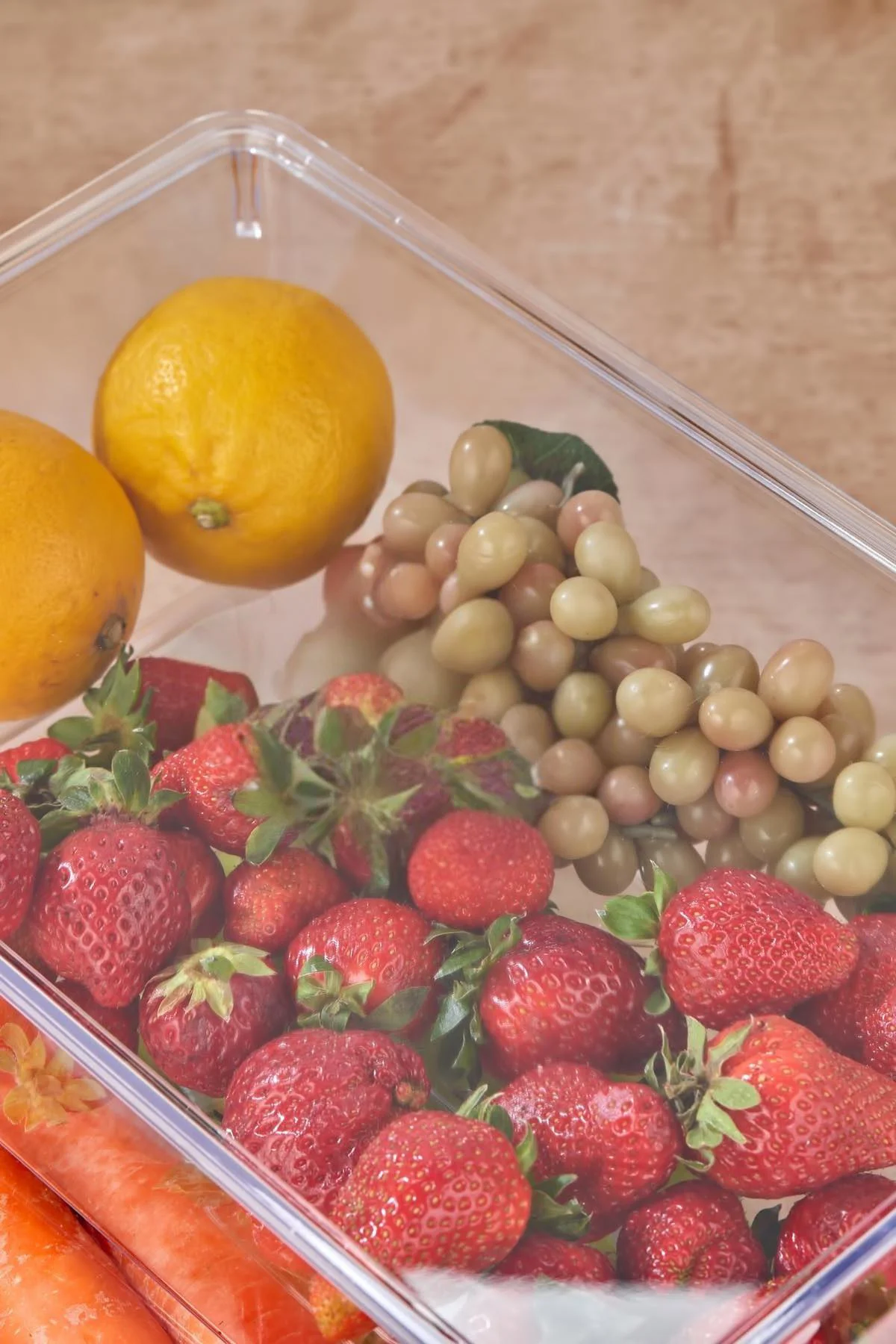 2'li Kapaklı Buzdolabı Organizeri - Şeffaf Akrilik Buzdolabı Düzenleyici 4.5 Lt