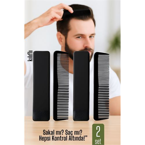 2'li Kılıflı Cep Tarağı – 14 x 3 cm | Kompakt, Şık ve Taşınabilir 2'li Kılıflı Cep Tarağı – 14 x 3 cm | Kompakt, Şık ve Taşınabilir