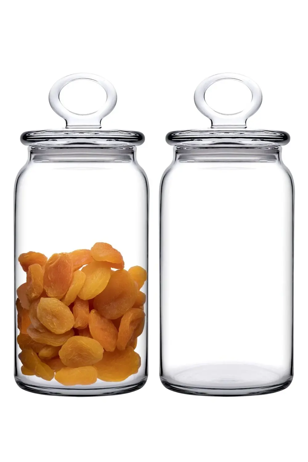 2'li Kitchen Slim Cam Kapaklı Büyük Kavanoz Seti - 1130cc