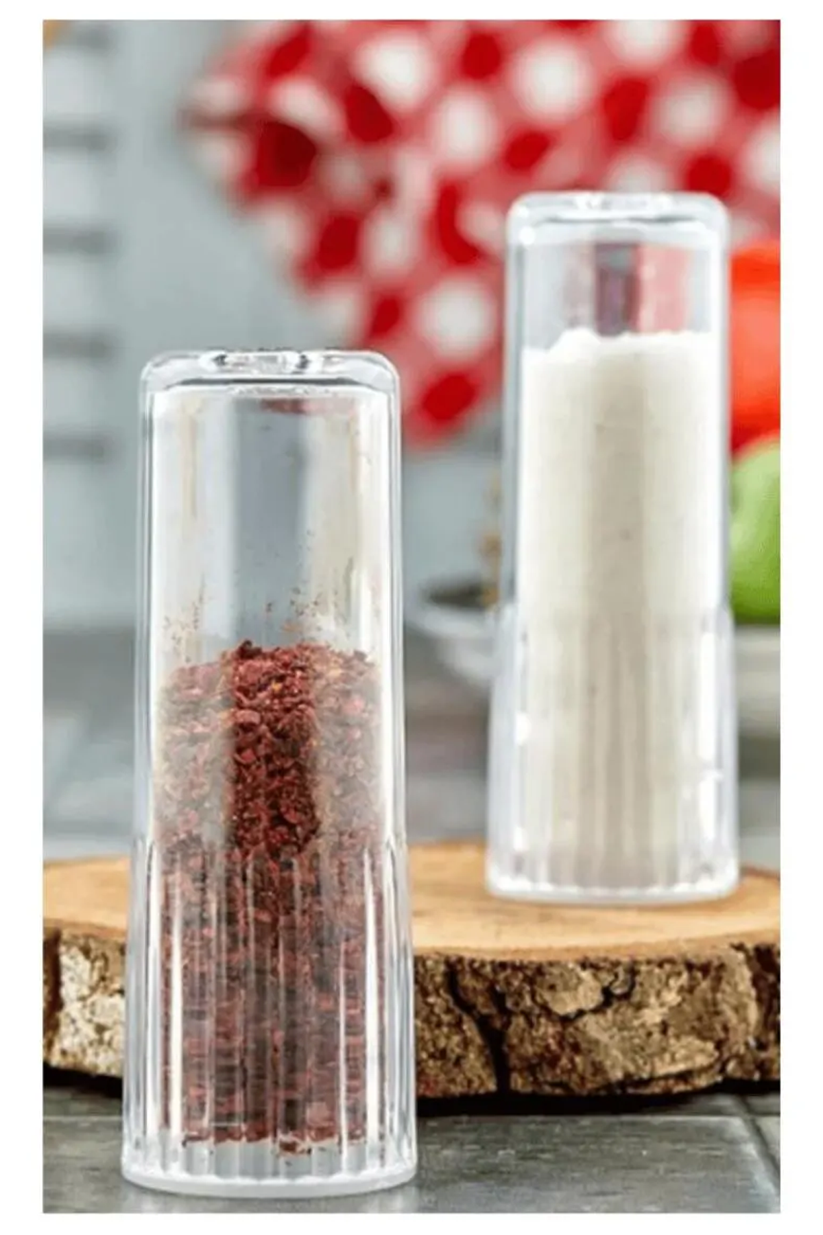 Just Cheap Store 2'Li Mika Kristal Tuzluk Biberlik Şefaf Ams-033