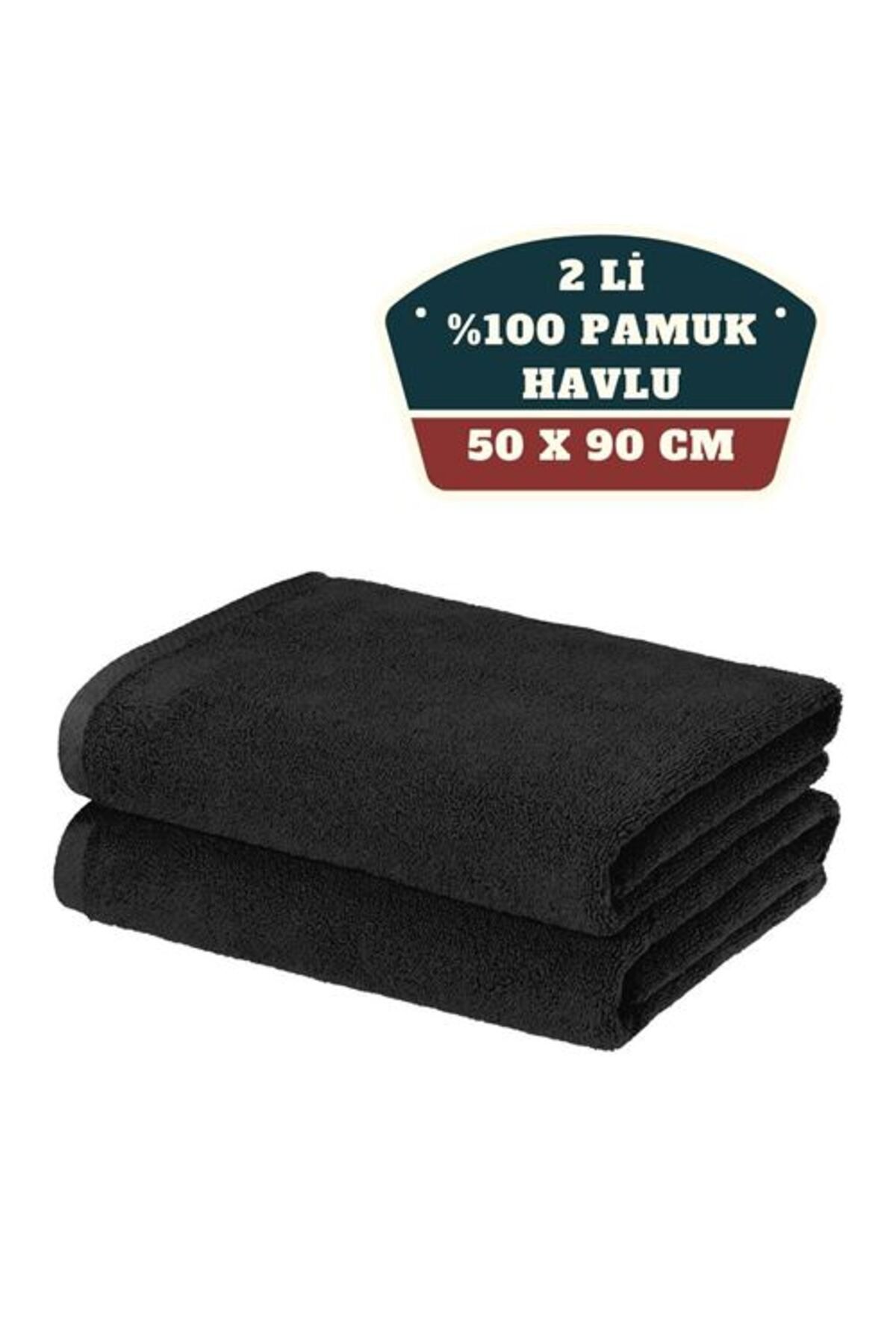 Modacar 2'Li Mikrofiber El Yüz Spor Havlusu 50X90 Siyah