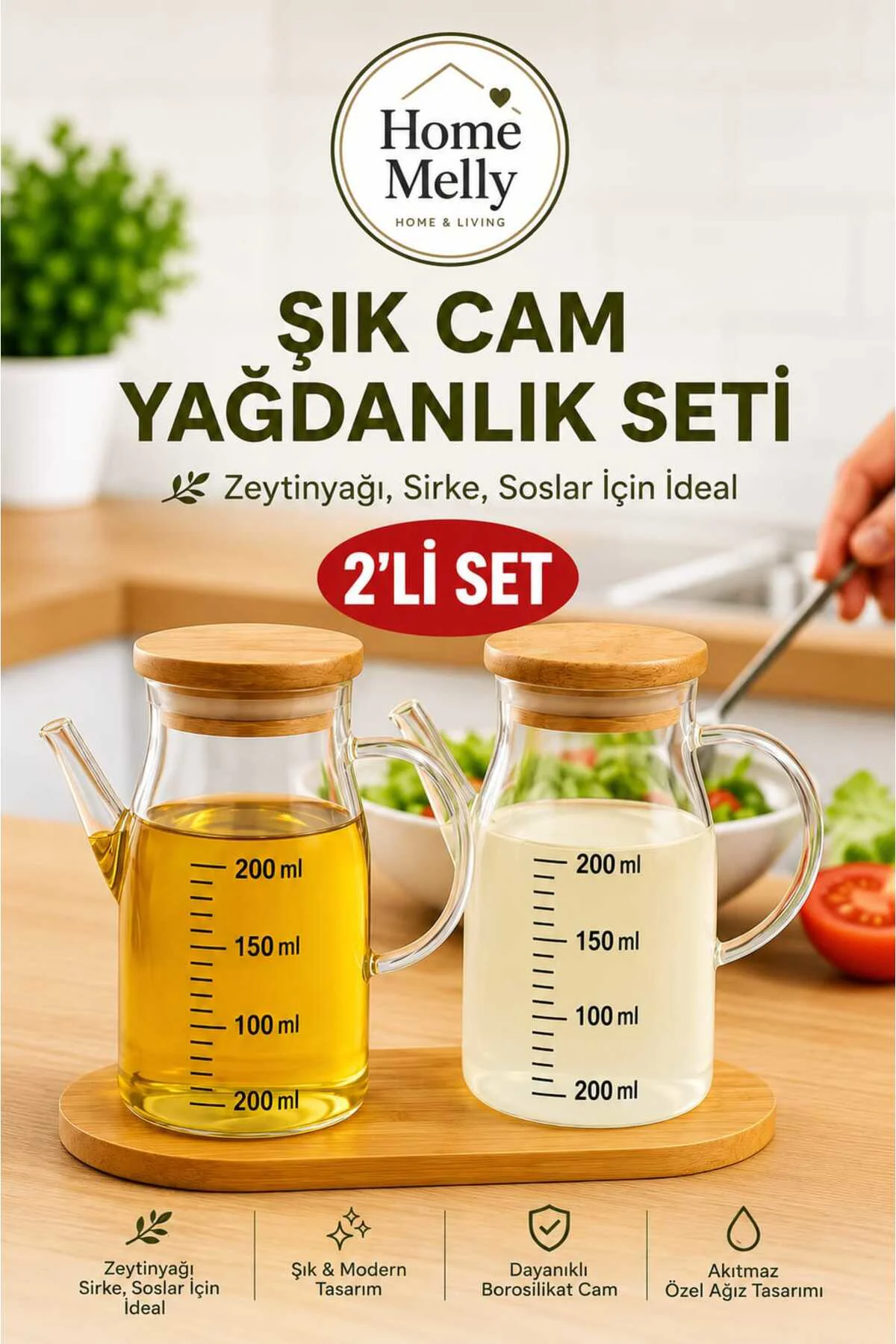 2'li Mini Yağdanlık Seti, Bambu Tabaklı Yağdanlık Fiyatı, Yorumları ve Özellikleri