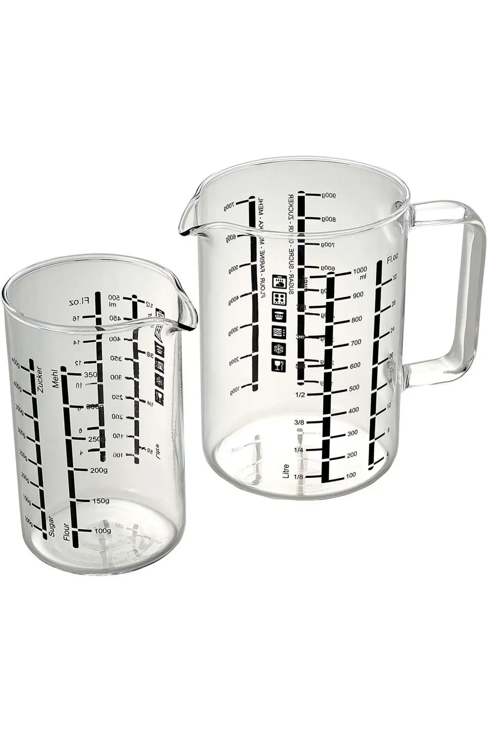 2'Li Ölçü Kabi Seti Kapasite 0,50/1,00 Lt 120X134-150X150 Mm 1185