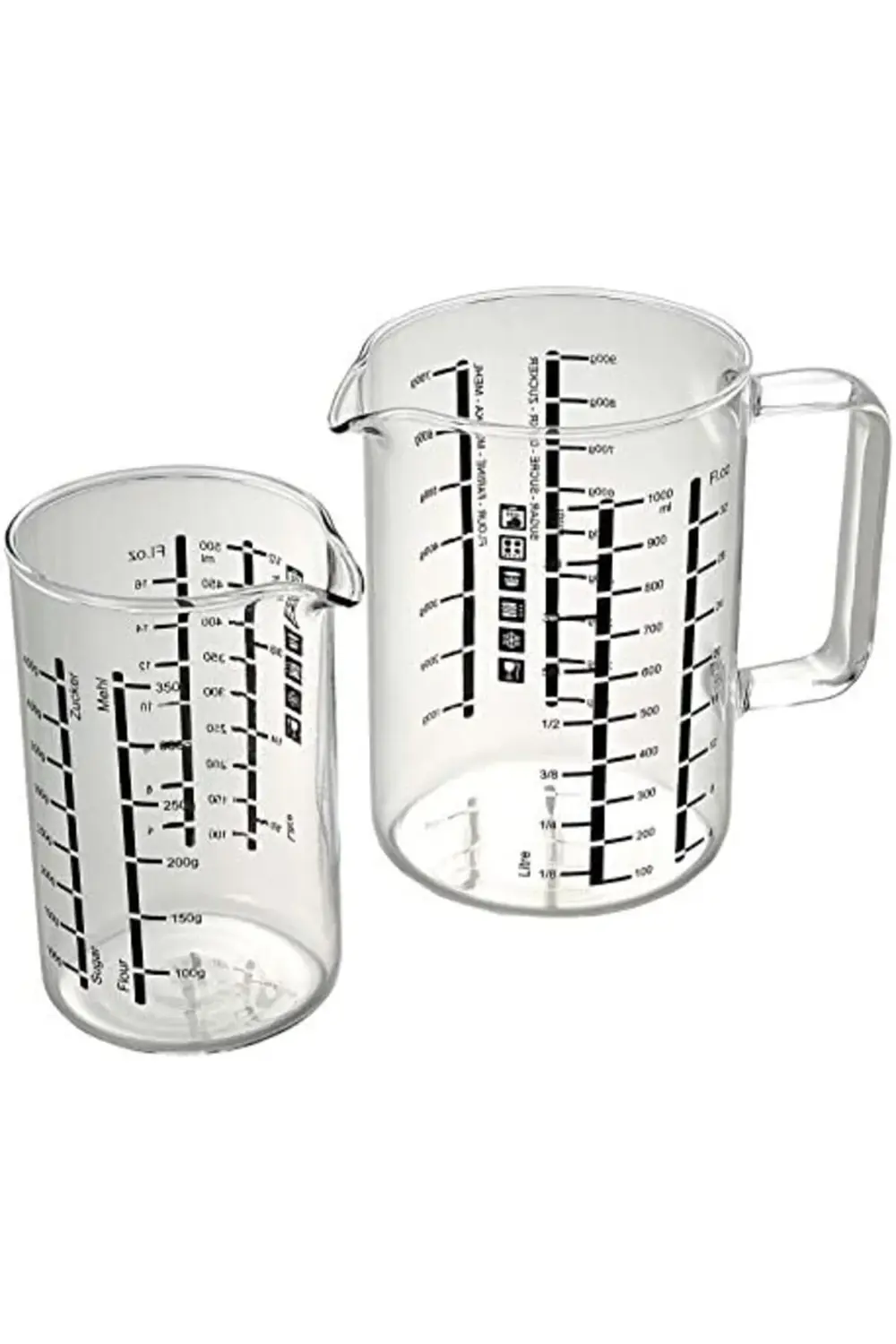 2'Li Ölçü Kabi Seti Kapasite 0,50/1,00 Lt 120X134-150X150 Mm 1185