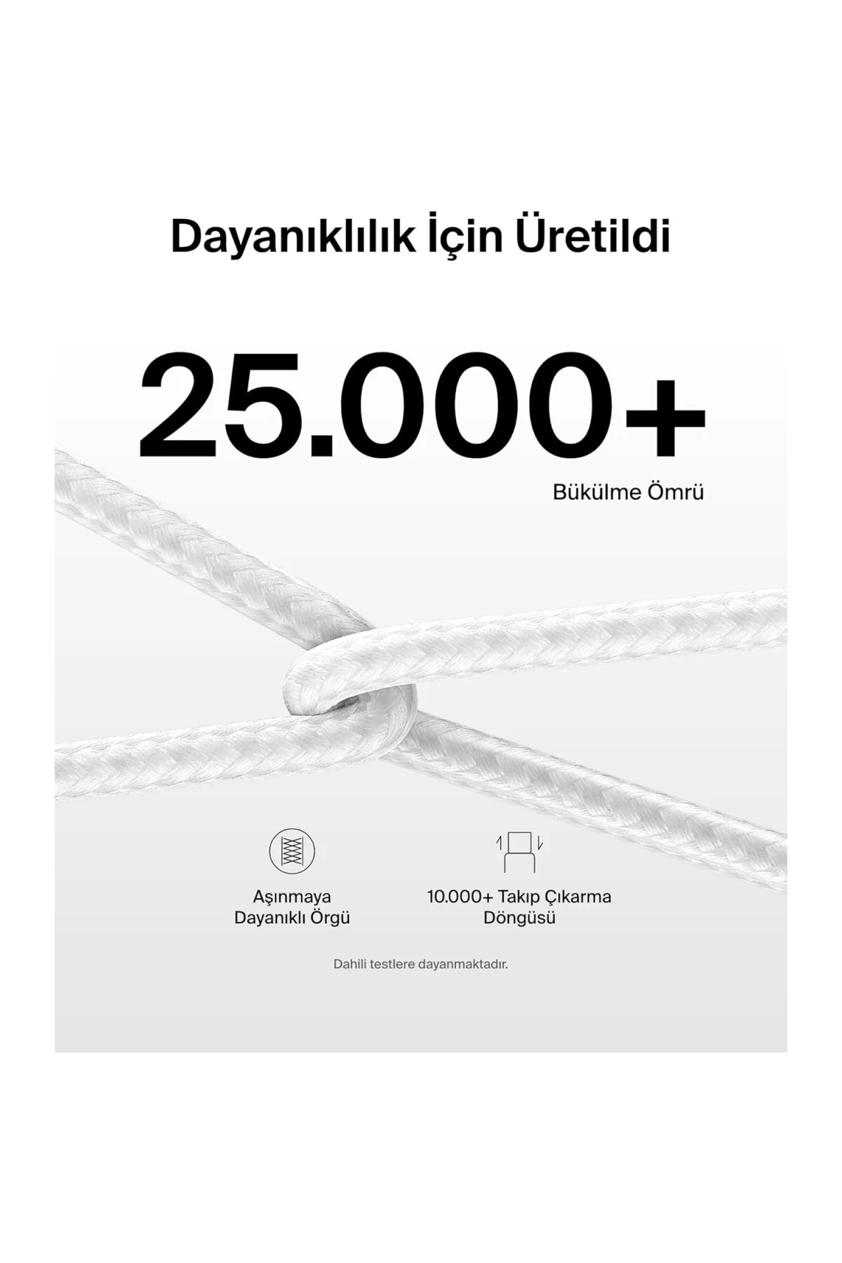 2'li Örgülü USB-C - USB-C Kablo, 1,5 m, 60 W, Yumuşak, Esnek ve Hızlı Şarj Kablosu,